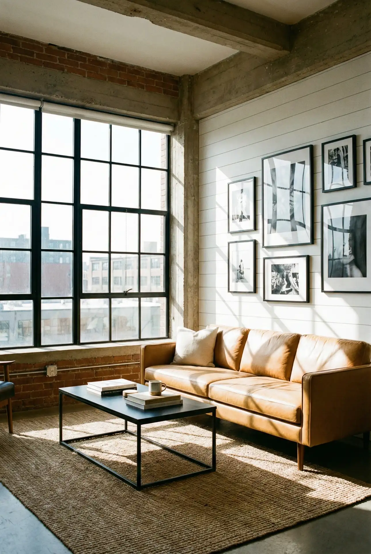 Camel Couch with Black and White 2