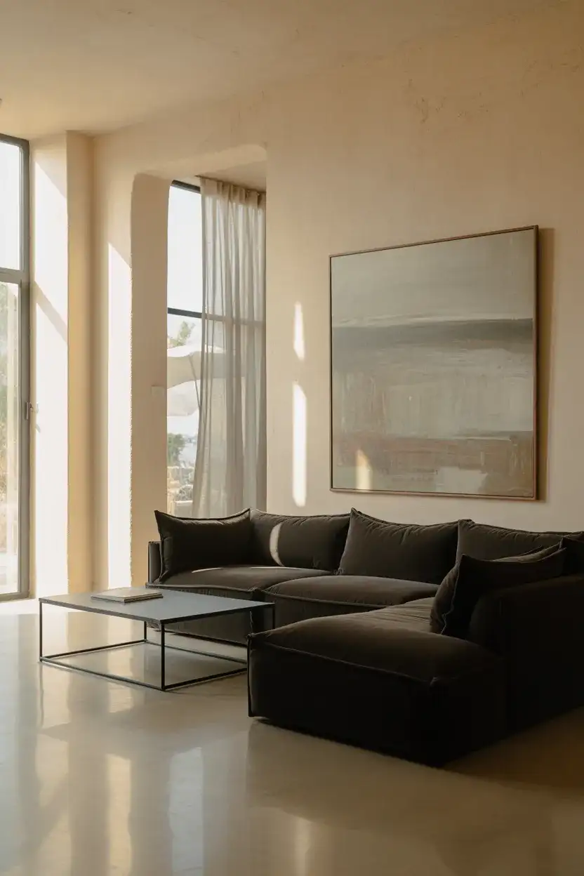 Charcoal and Warm White Contrast 1