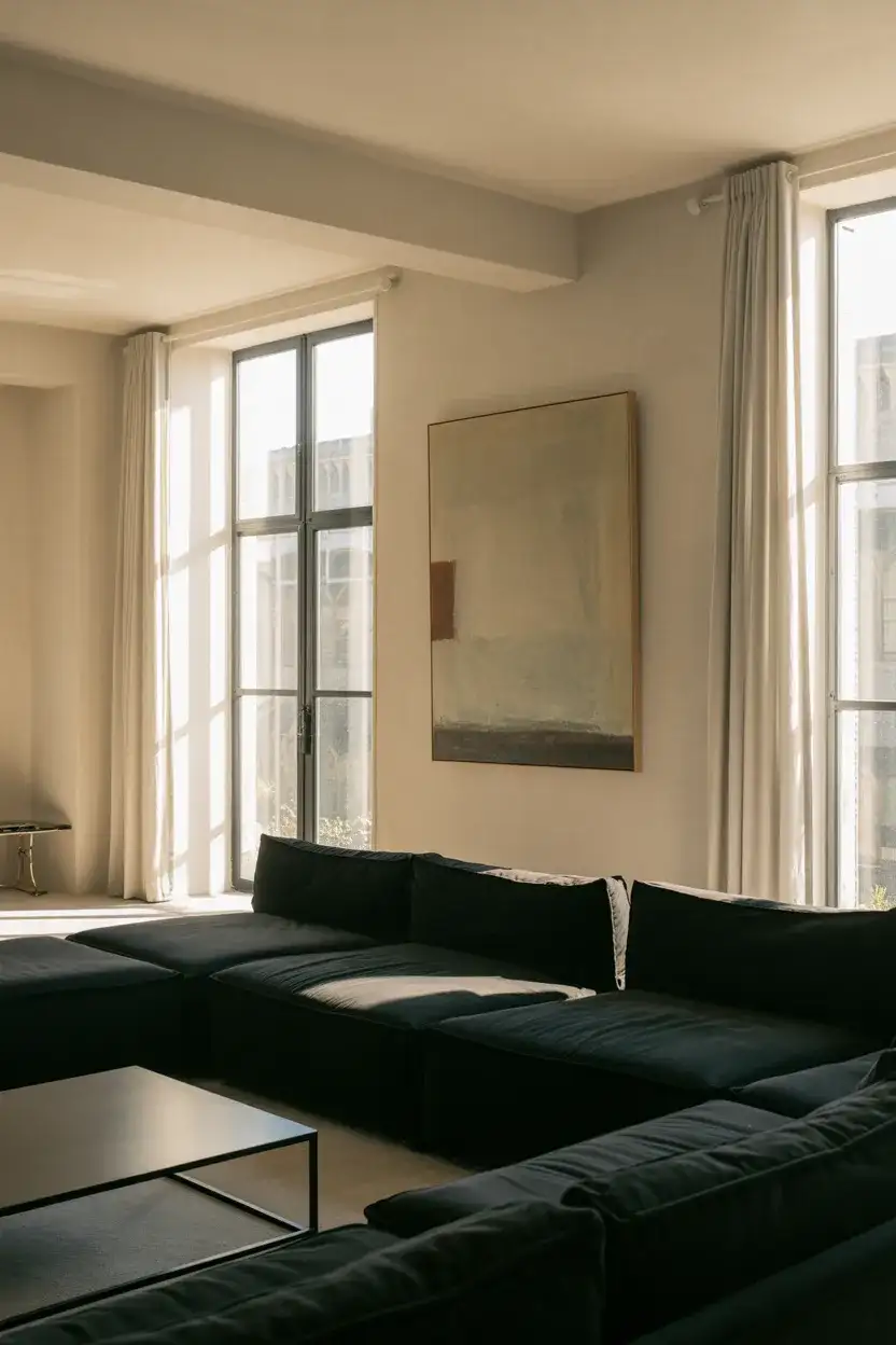 Charcoal and Warm White Contrast 2