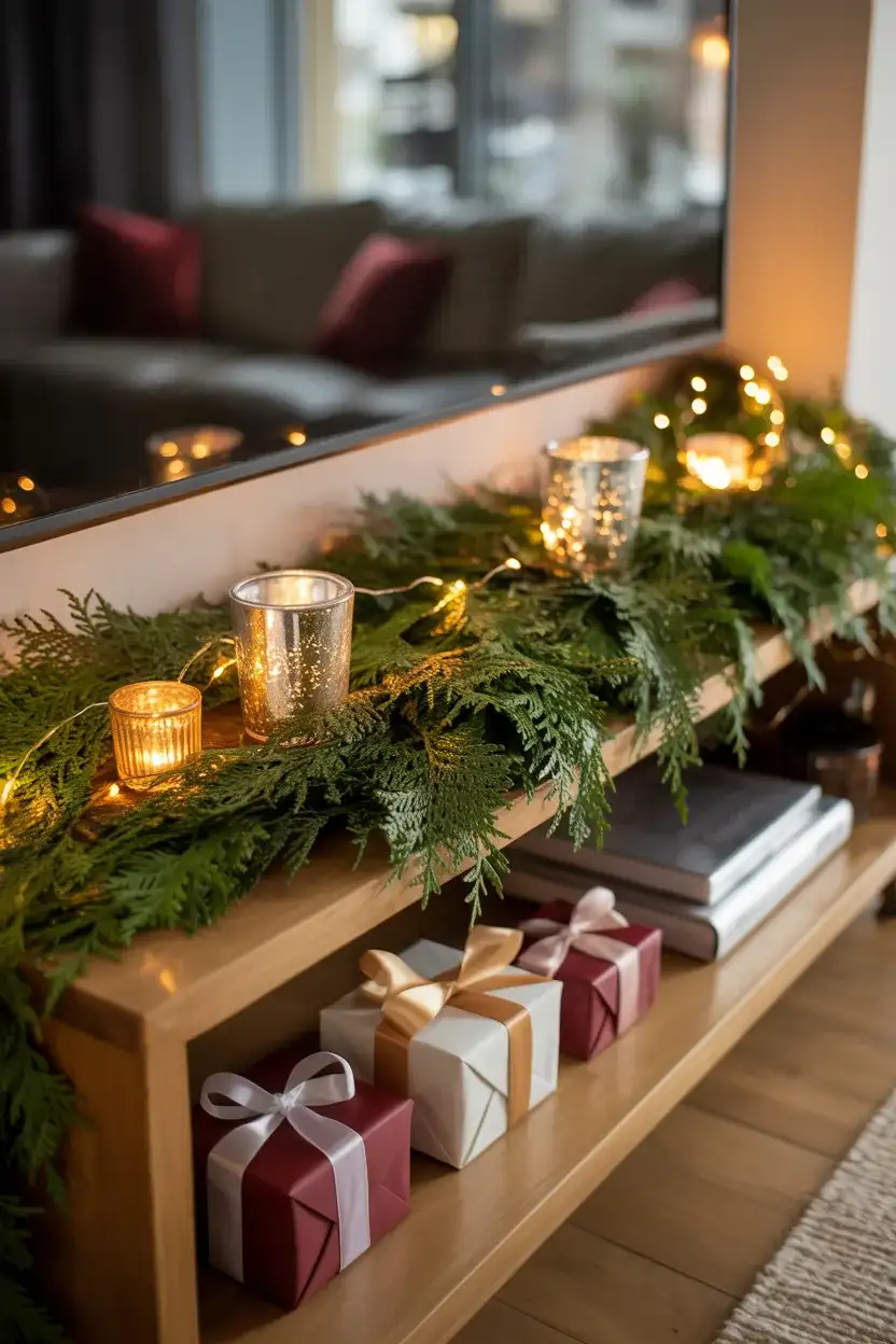 Christmas Console With Festive Layering 1
