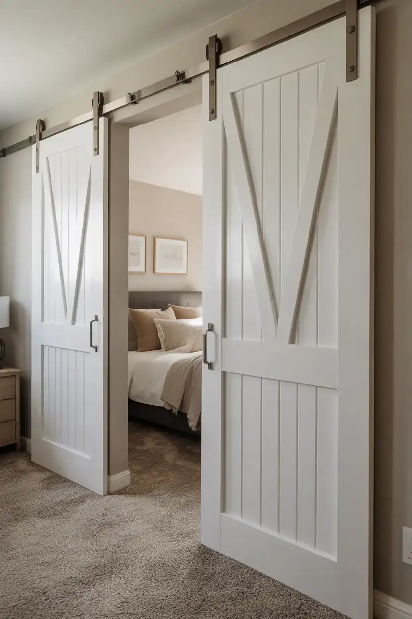 Closet Barn Door to Replace Awkward Bi-Fold Panels 1