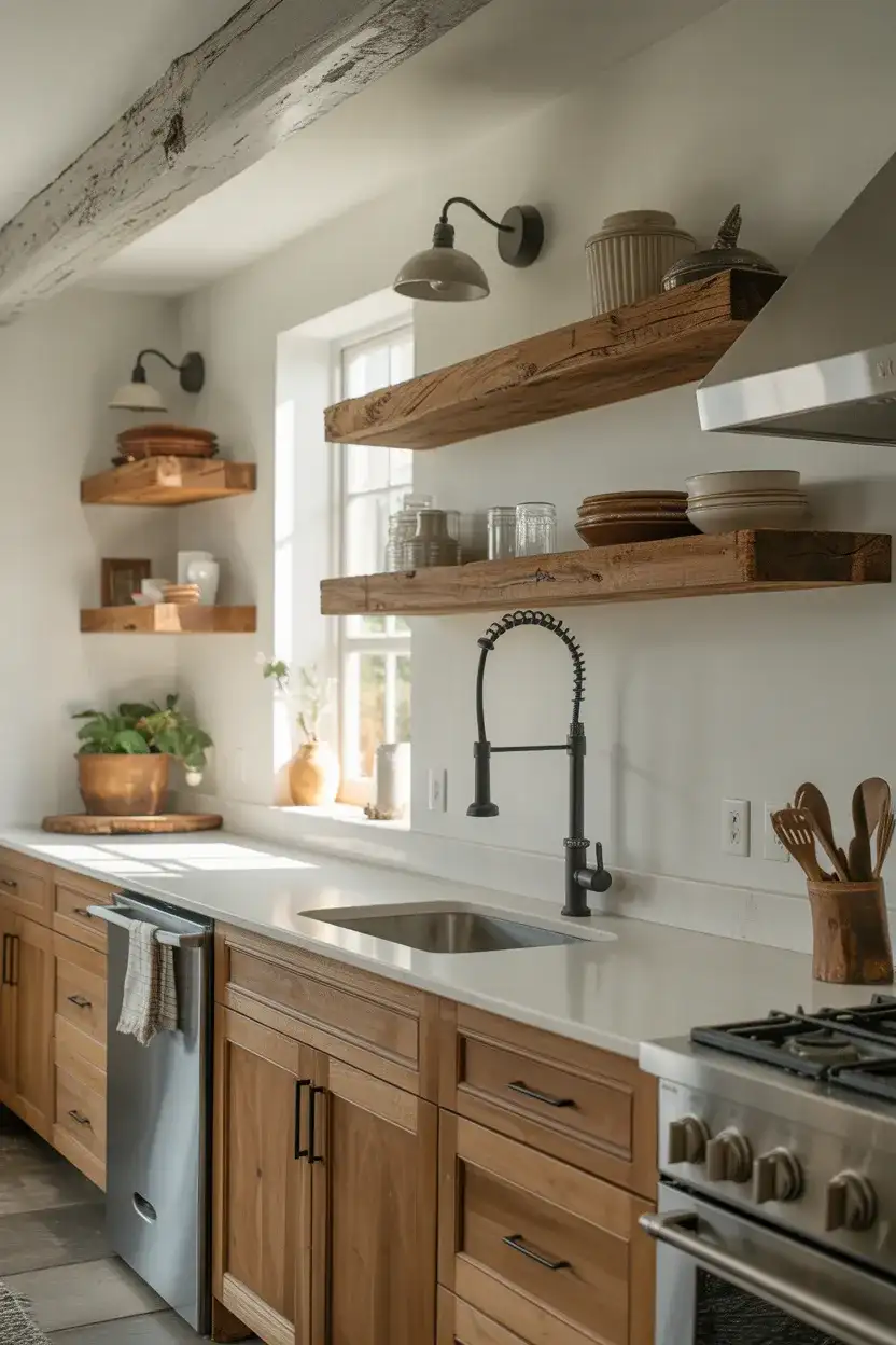 Coastal Kitchen with Reclaimed Wood Accents 1