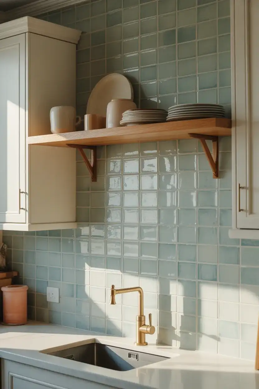 Coastal Kitchen with Zellige Backsplash 2