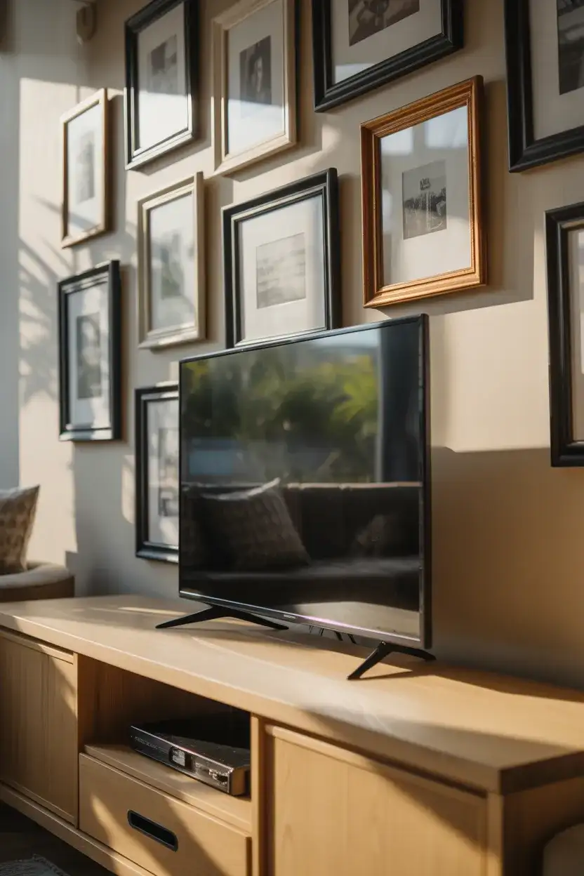 Console Under a Gallery Wall of Frames 2