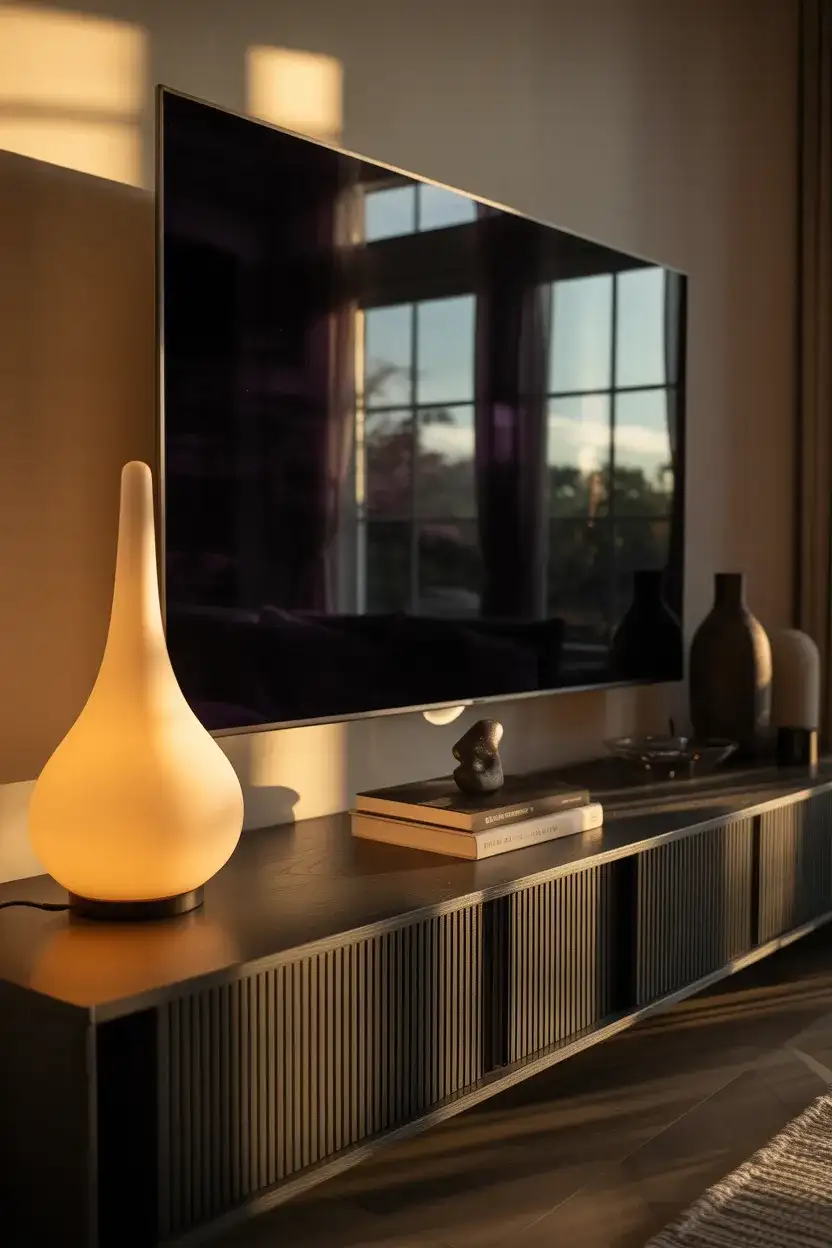 Console With Statement Lamp and Layered Lighting 2