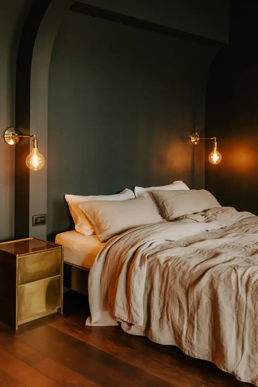 Cozy Moody Dark Walls with Warm Lighting 1