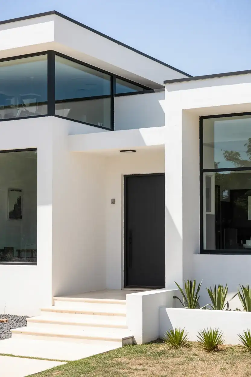 Crisp White with Black Trim for Contrast 2