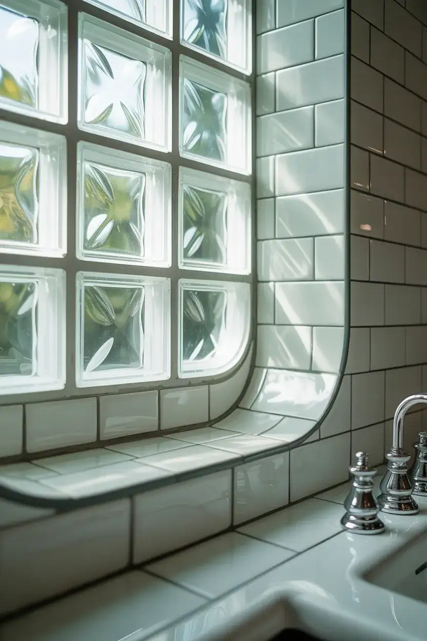 Curved Glass Block Window 1