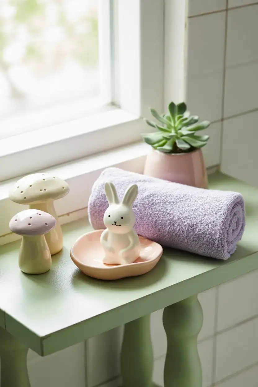 Cute Shelf Ideas for a Playful Bathroom 1