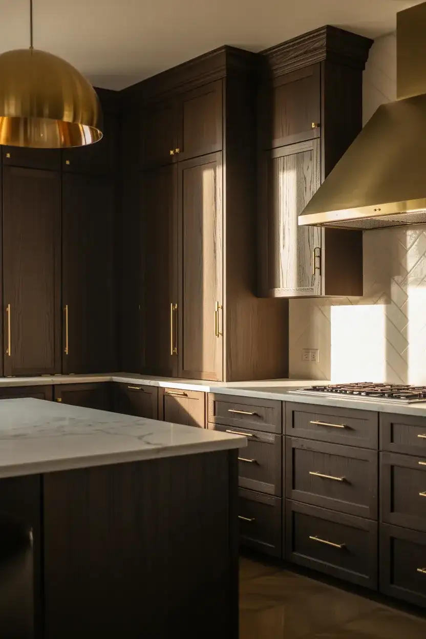 Dark Stain Color on White Oak Cabinets 2