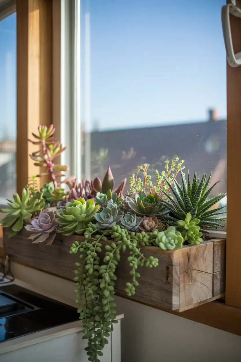 Deep Window Box for Succulents 1