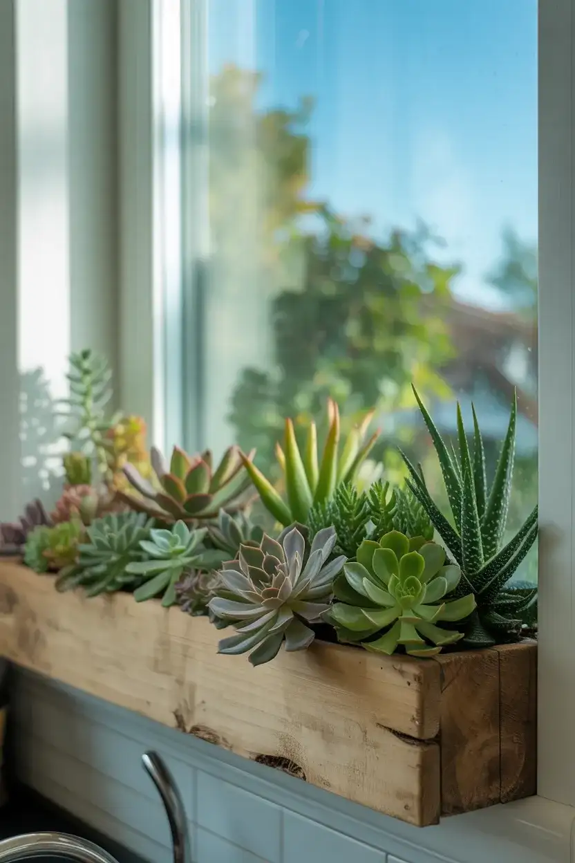 Deep Window Box for Succulents 2
