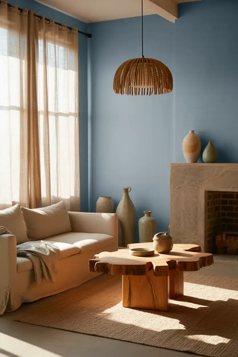 Duck Egg Blue With Natural Materials 2