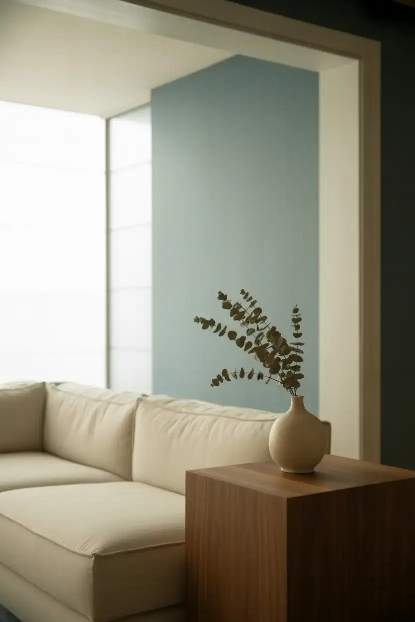 Dusty Blue Accent Wall 2