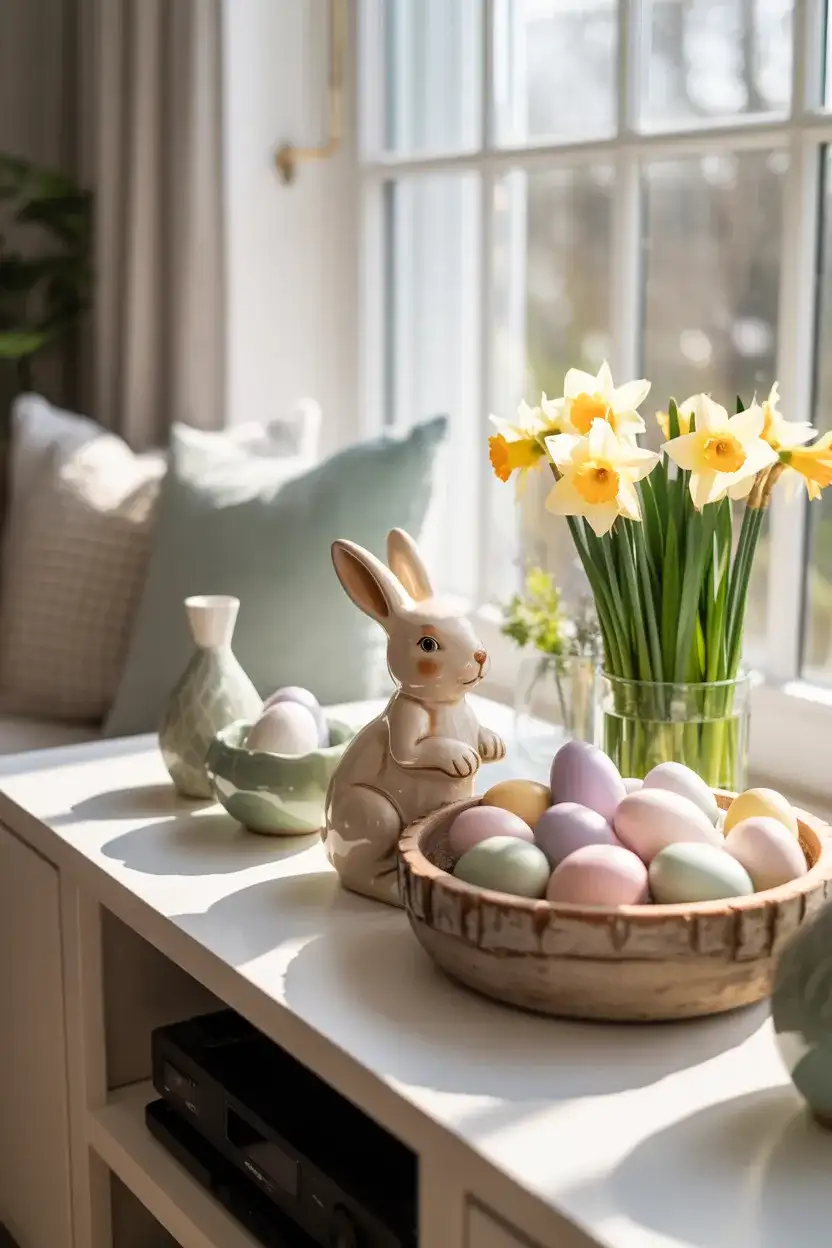 Easter Console With Pastel Spring Touches 1