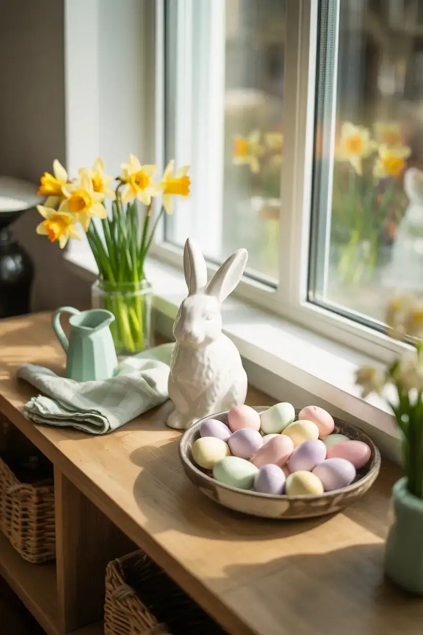 Easter Console With Pastel Spring Touches 2
