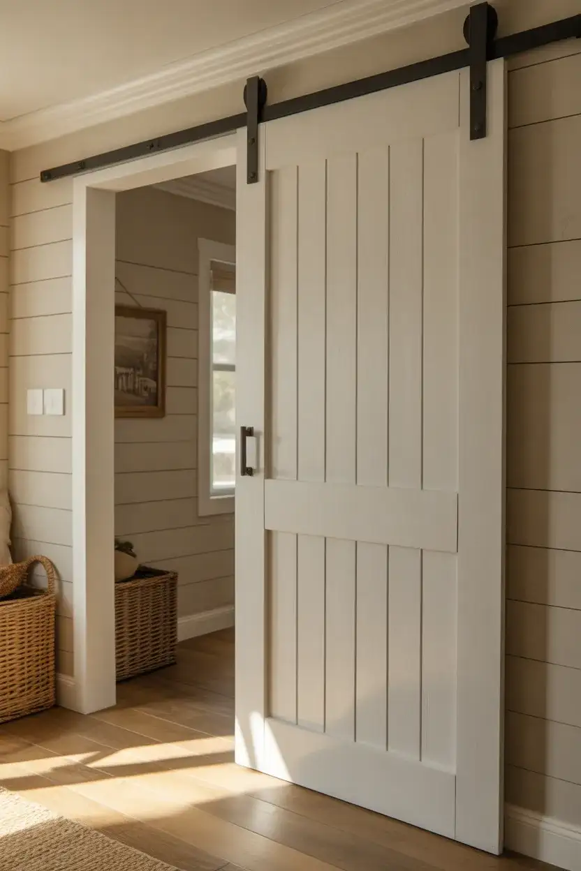 Farmhouse Barn Door with Shiplap Detail 1