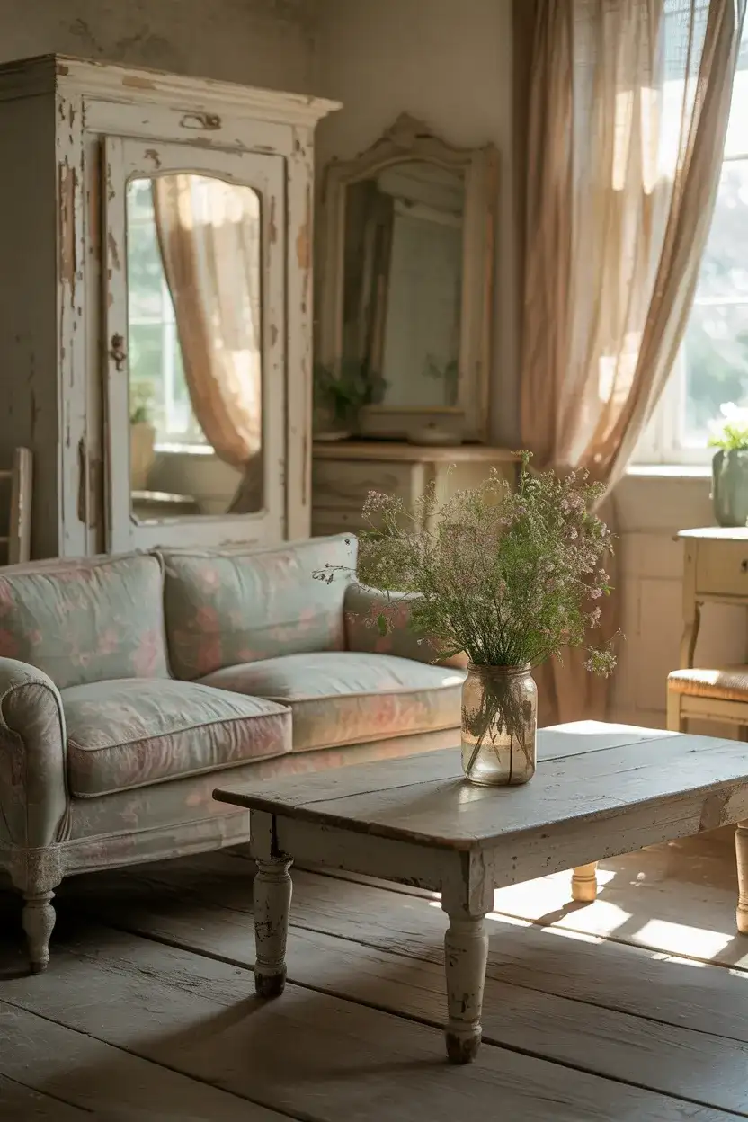 Farmhouse Style Shabby Chic Living Room 2