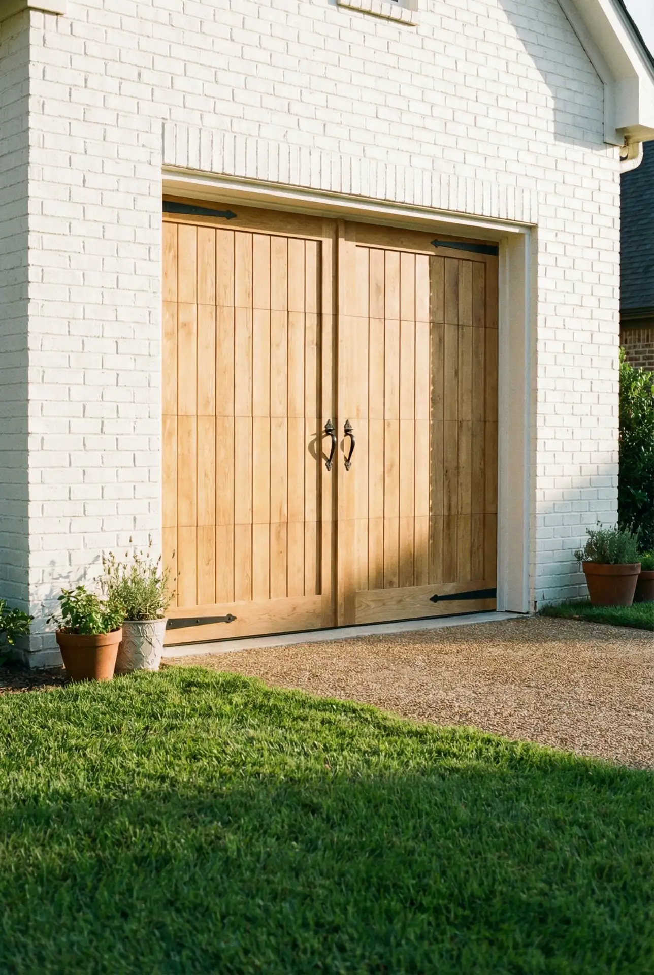 Farmhouse-Style Wooden Garage Doors 2