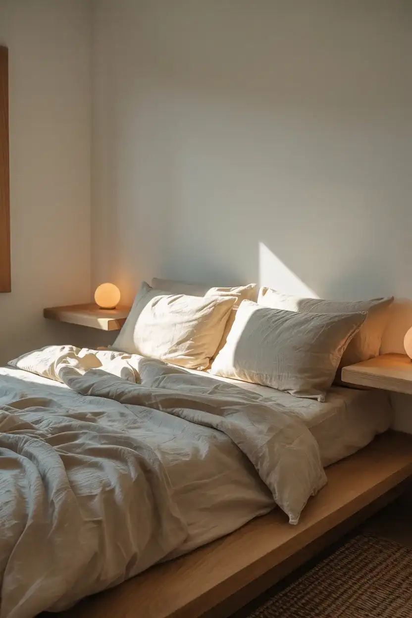 Floating Shelves as Nightstands 1