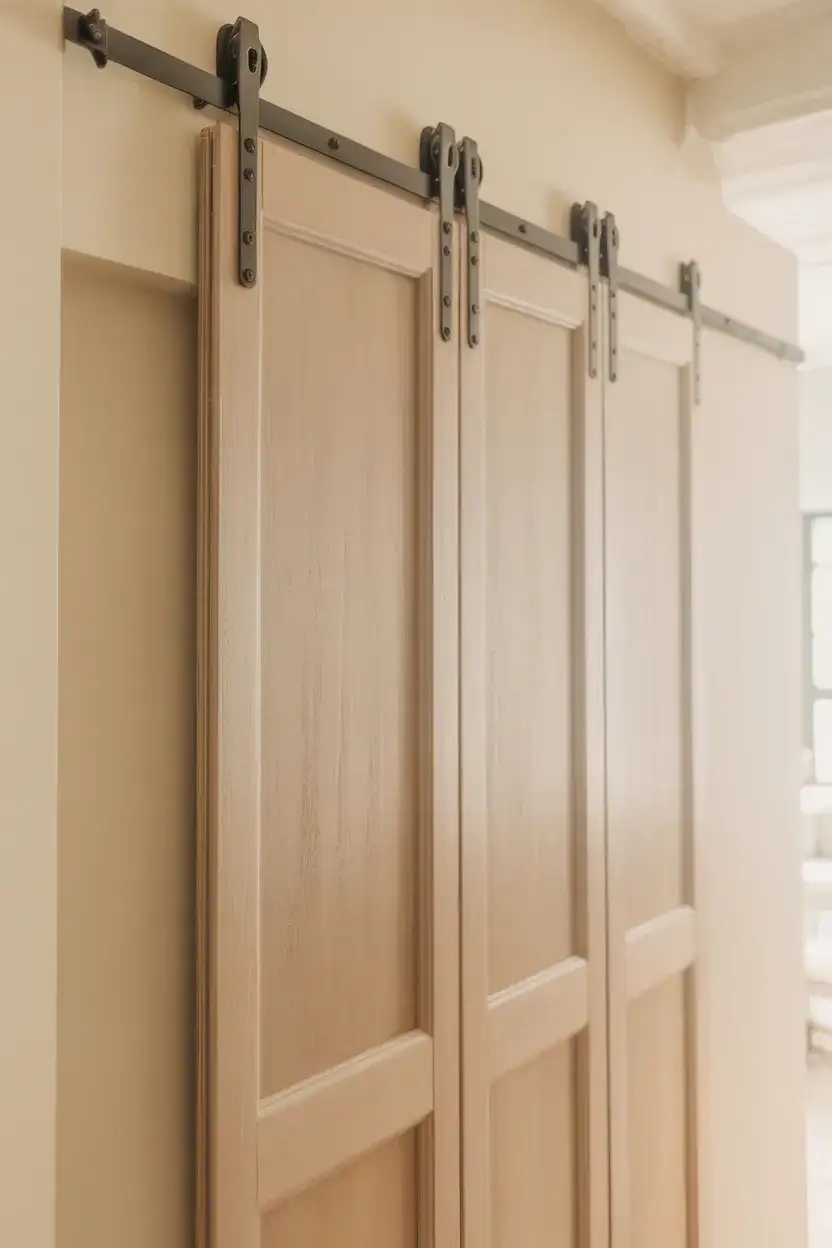 Foldable Barn Door for a Small Room or Nook 1