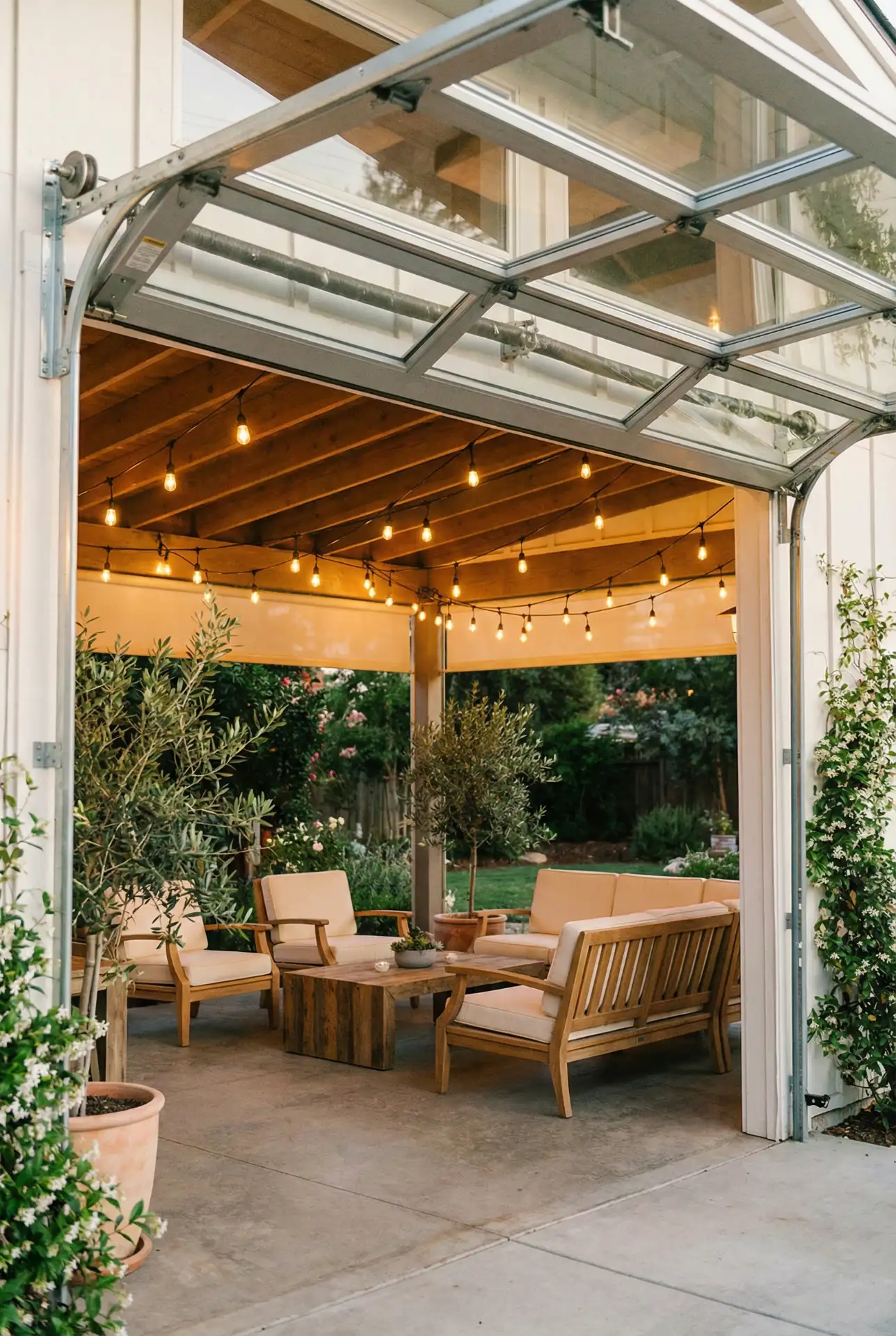 Garage Door Opening onto a Patio Space 1