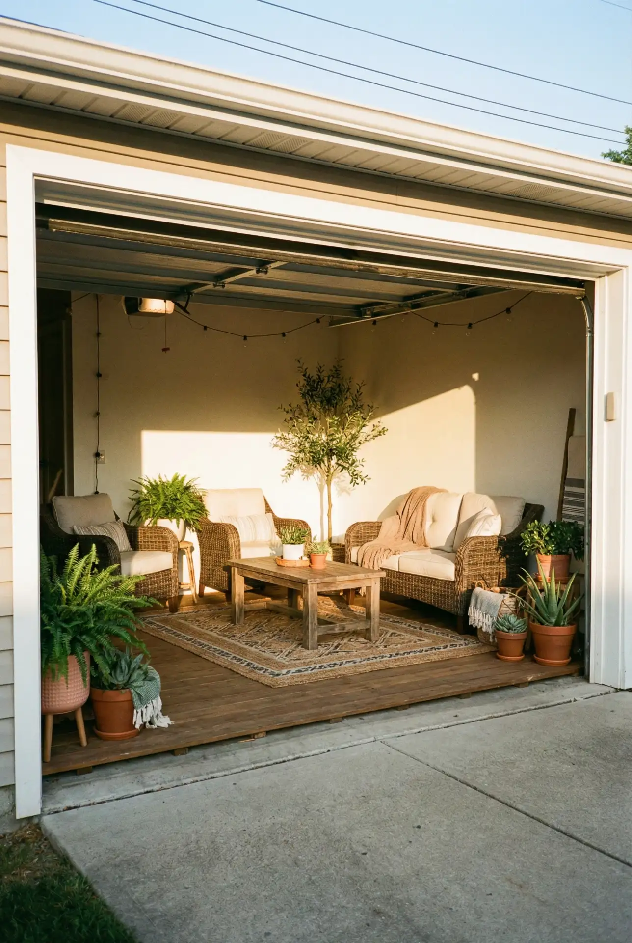 Garage Door Opening onto a Patio Space 2