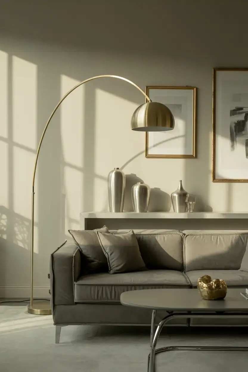 Grey Decor with Metallic Accents 1