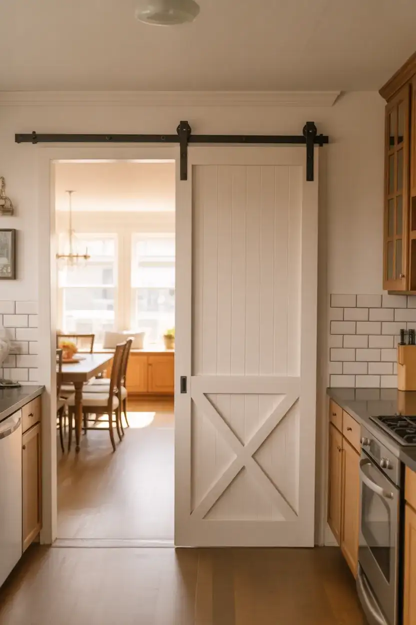 Half Barn Door for a Kitchen Pass-Through or Bar 2