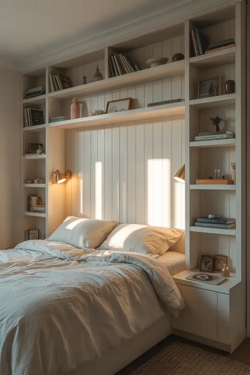 Headboard as Statement and Storage 1