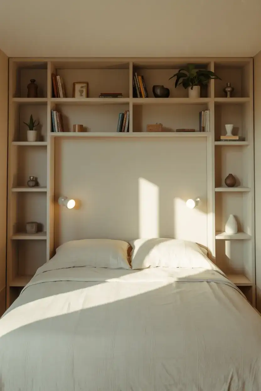 Headboard as Statement and Storage 2