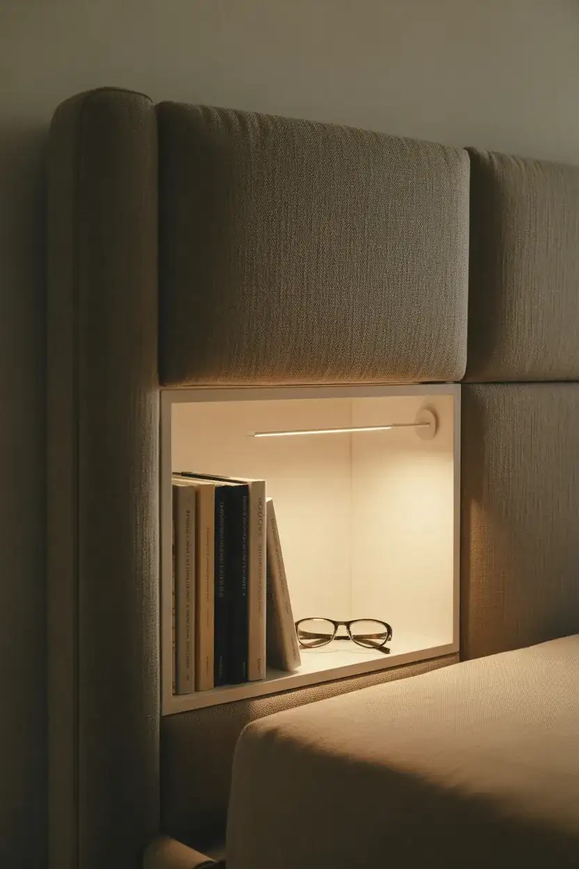 Hidden Storage Behind Headboard Panels 2