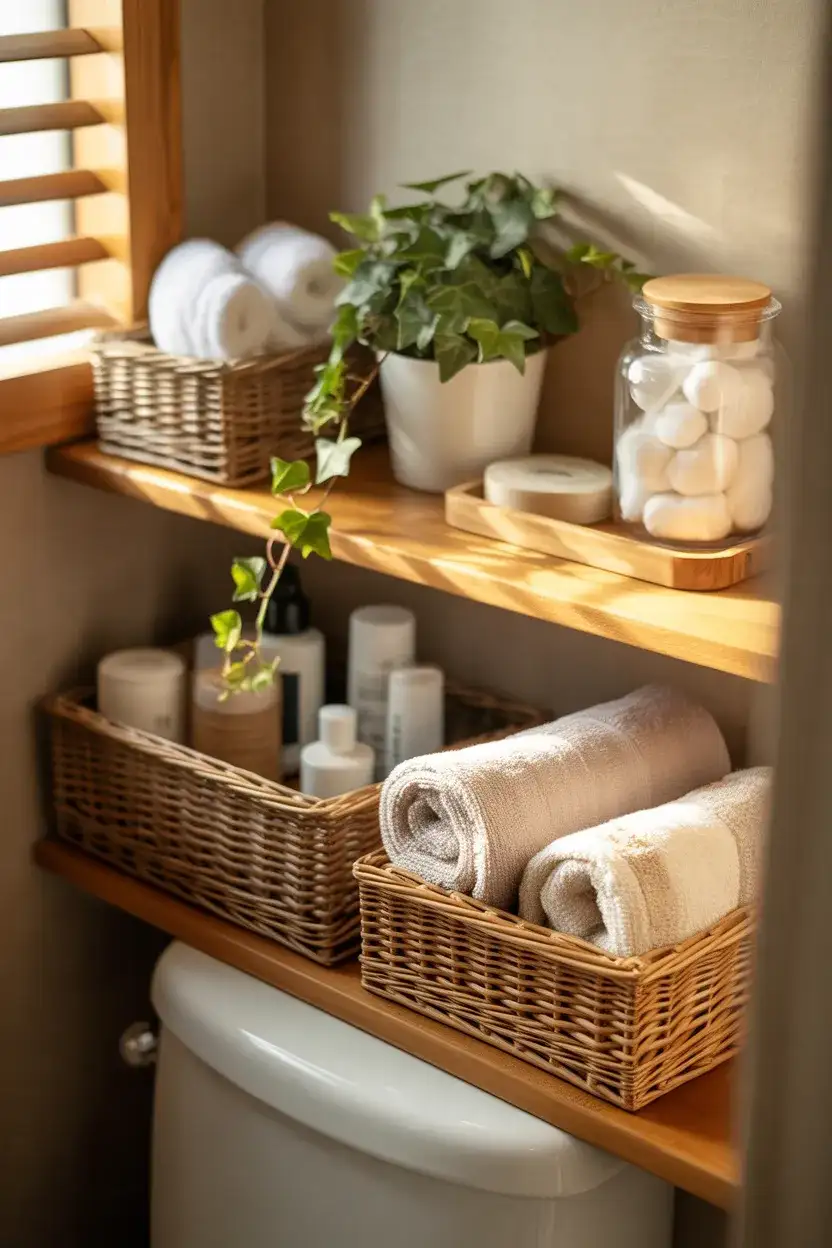 Ideas for a Toilet Area Shelf That Works Hard 1