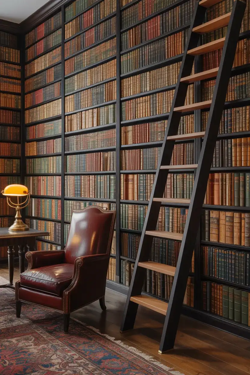 Library Ladder Statement Wall 1