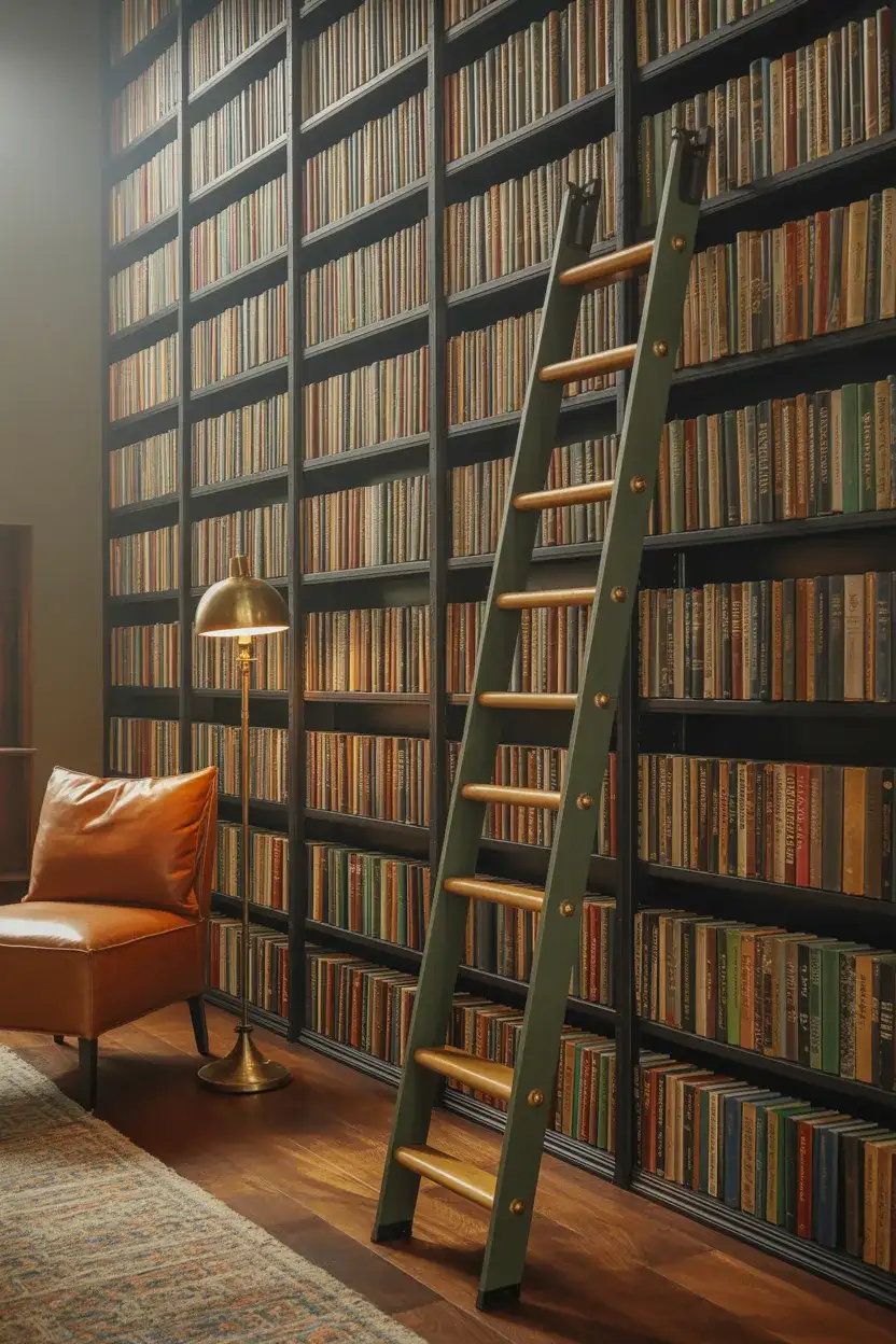 Library Ladder Statement Wall 2