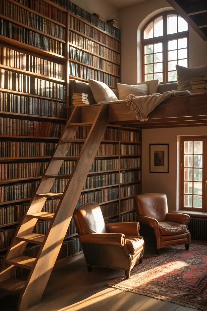 Library With Reading Loft 1
