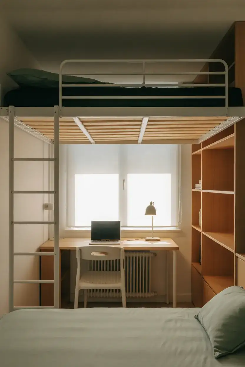 Lofted Bed Over Desk Zone 2
