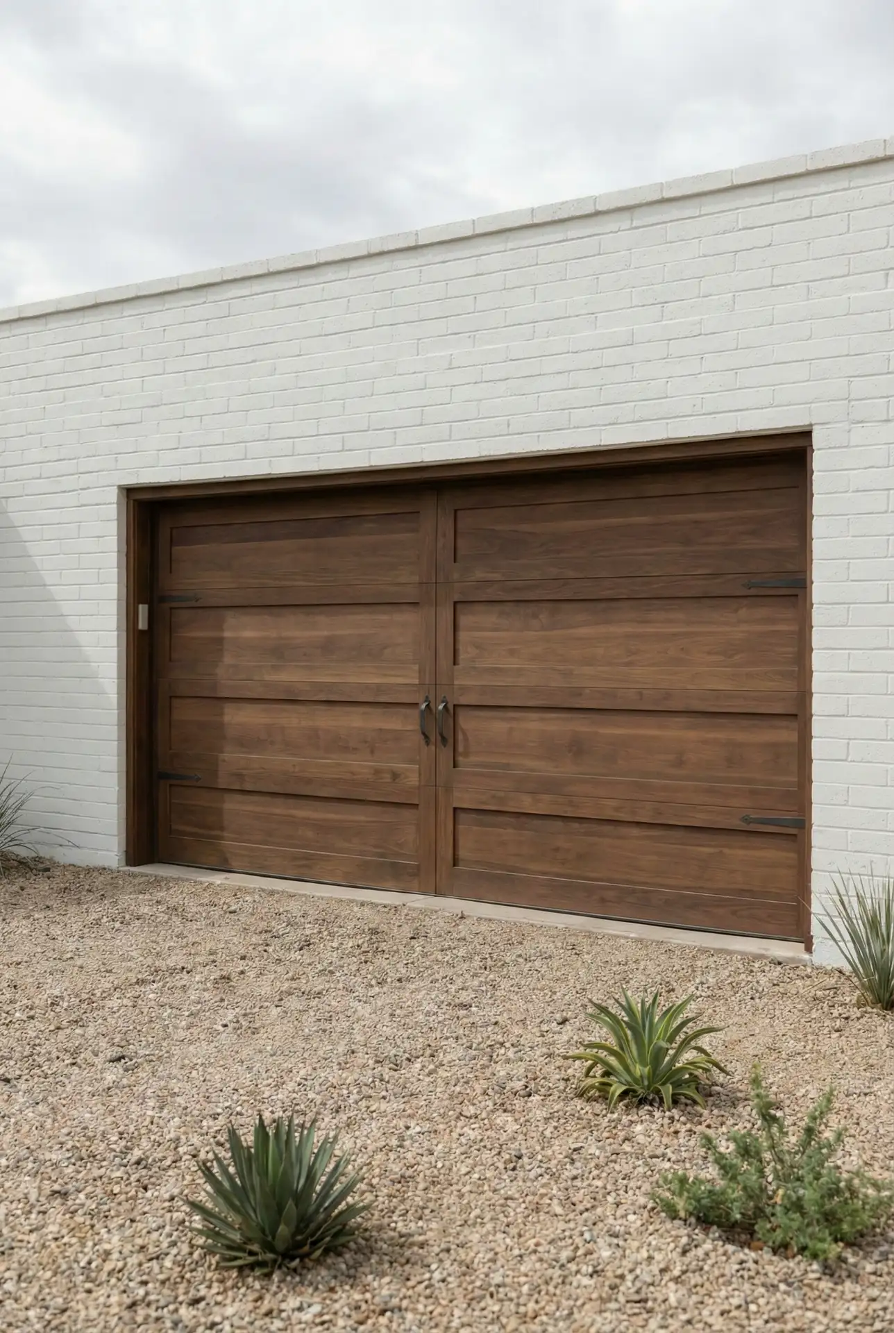 Mid-Century Modern Garage Doors with Horizontal Lines 2