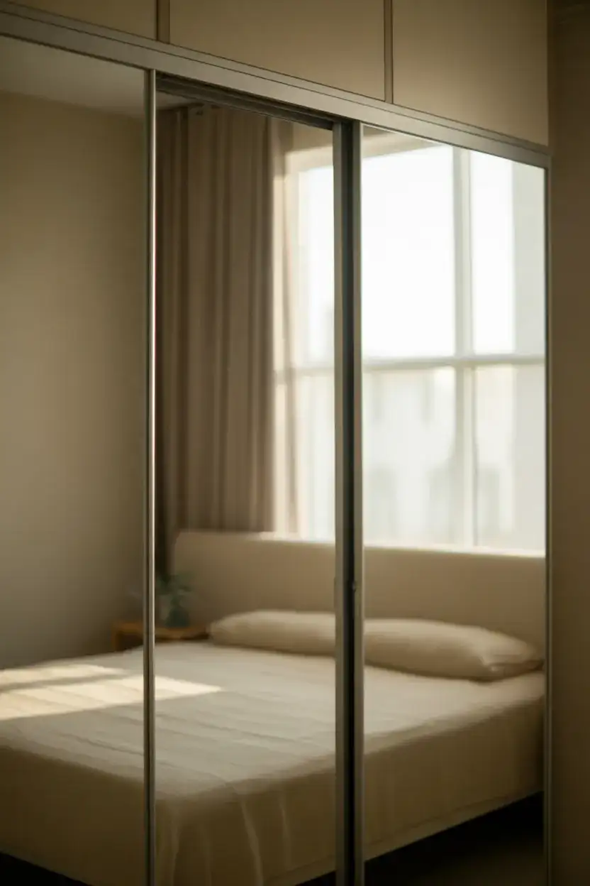 Mirrored Wardrobe Doors to Reflect Light and Space 1