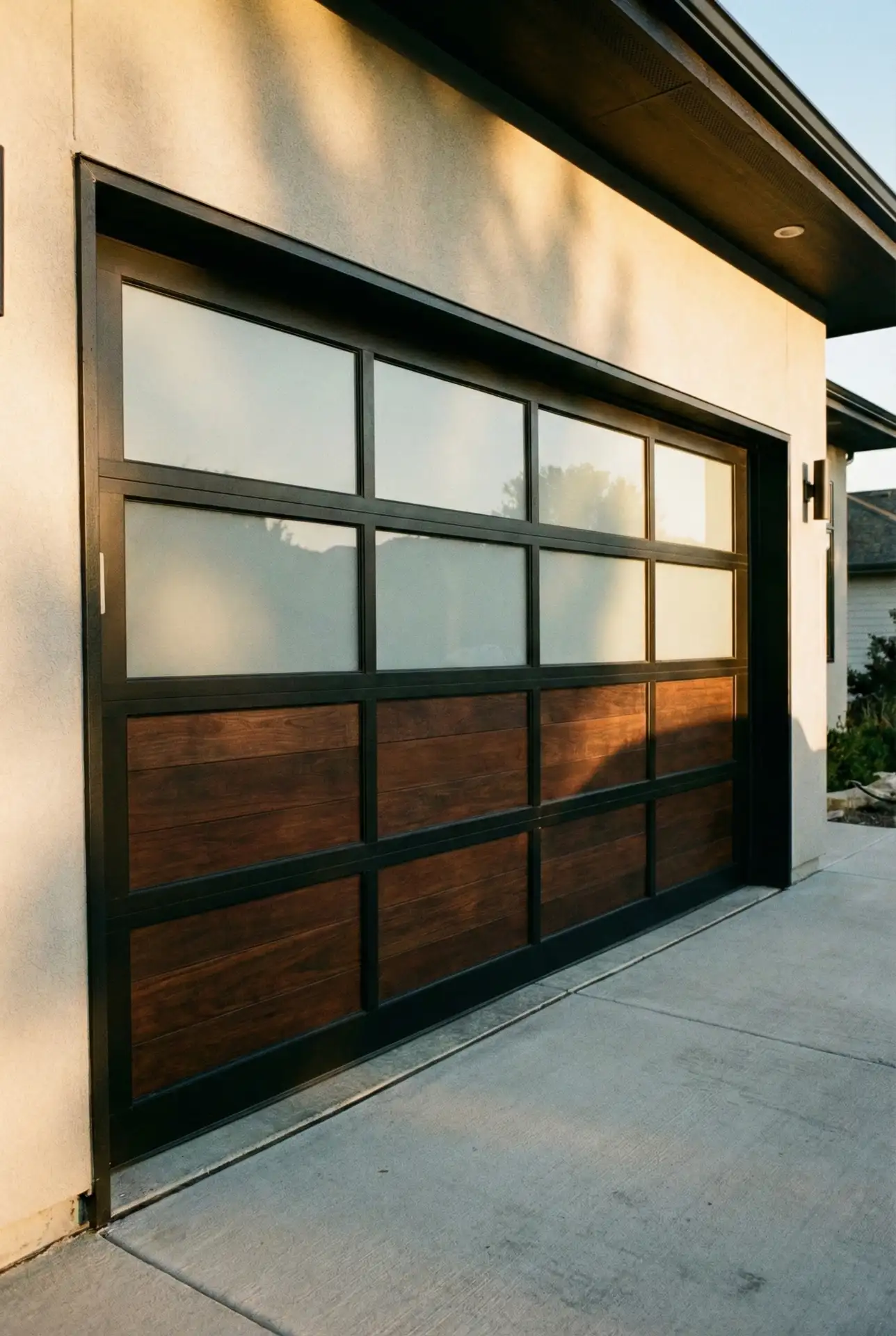 Mixing Materials for a Custom Garage Door Look 1