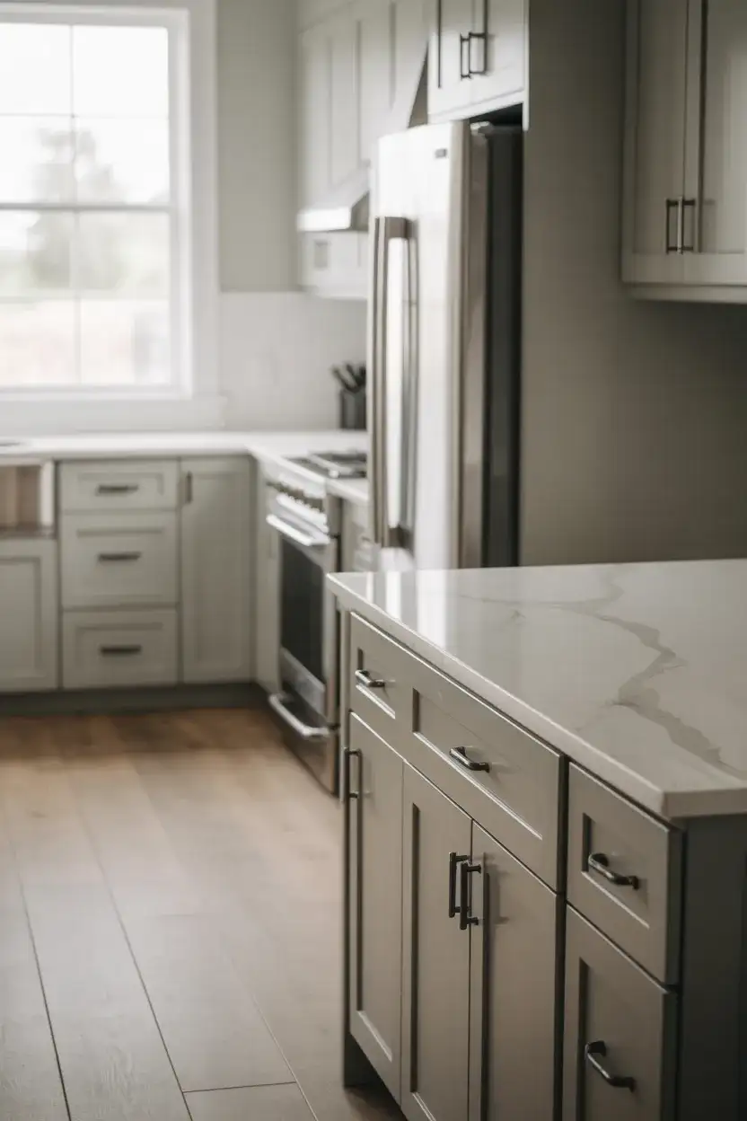 Modern Black and White Kitchen with Grey Undertones 1