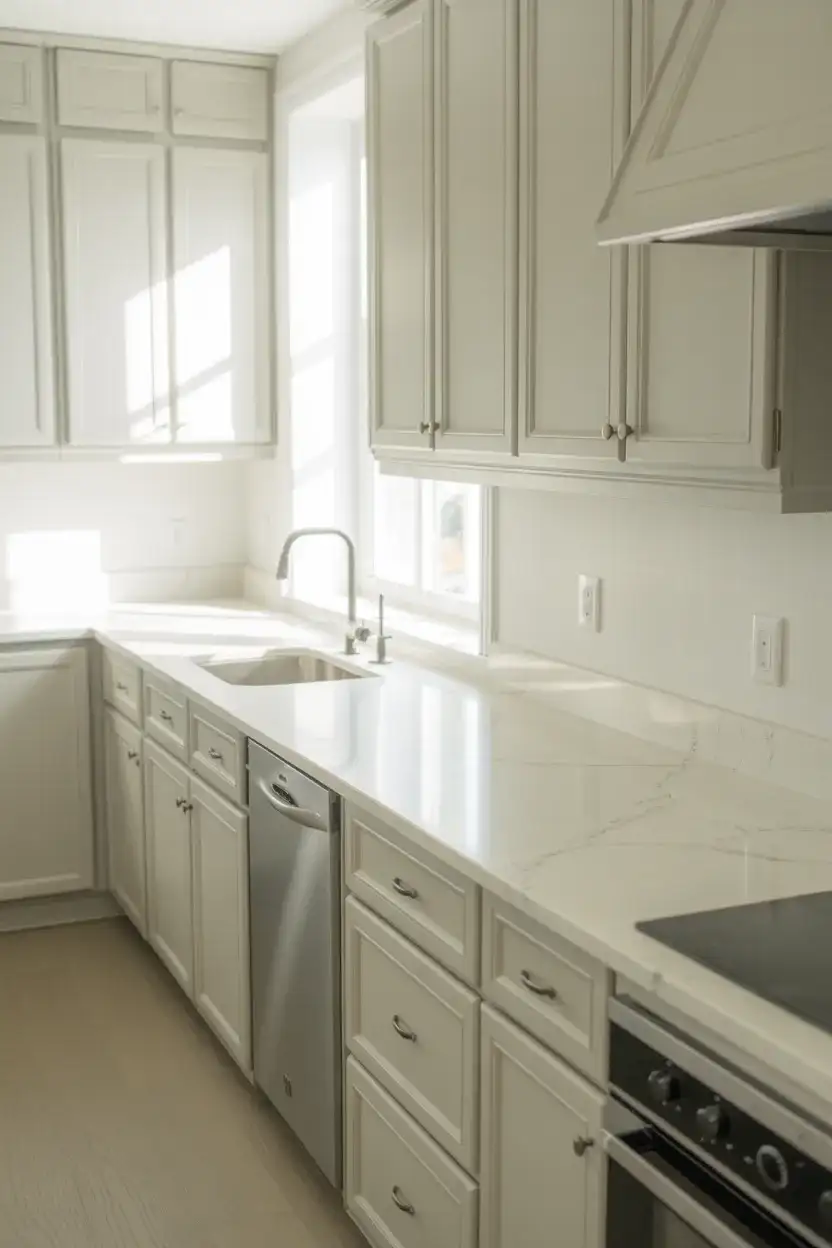 Modern Black and White Kitchen with Grey Undertones 2