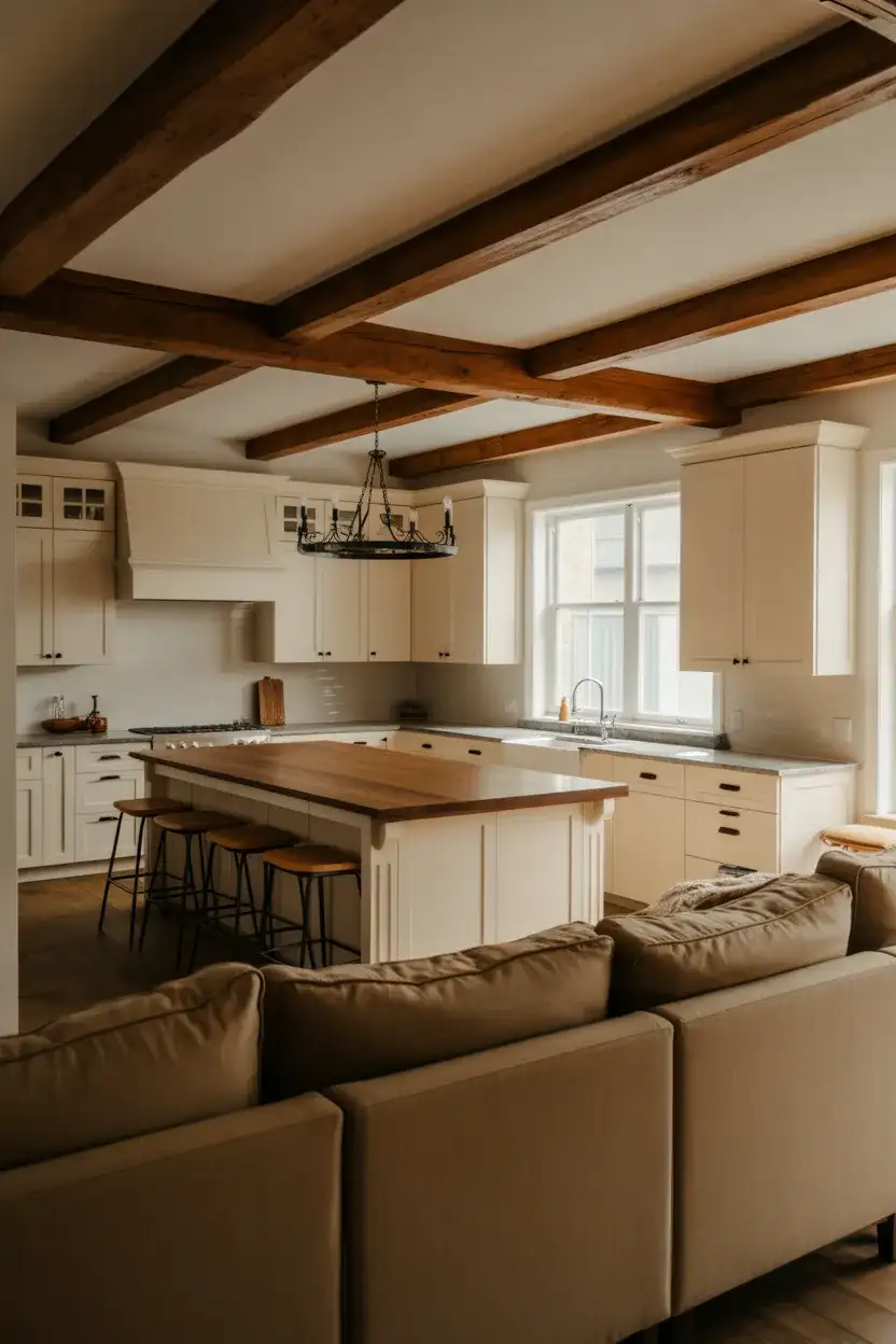 Modern Farmhouse Open Kitchen and Family Room 2