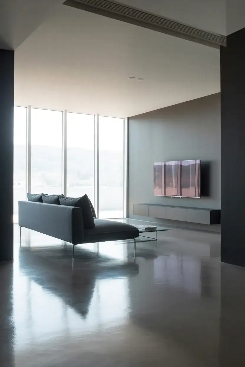 Modern Grey Living Room with Clean Lines 1