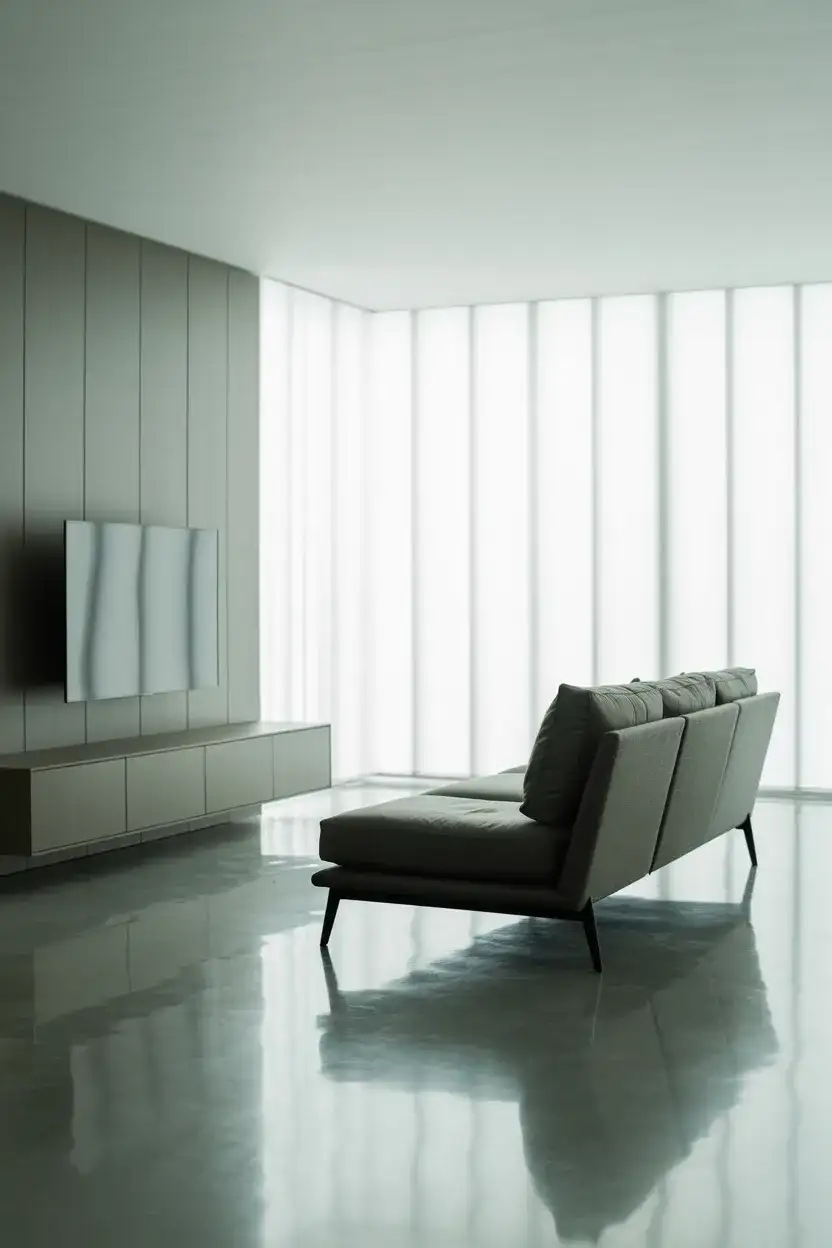 Modern Grey Living Room with Clean Lines 2