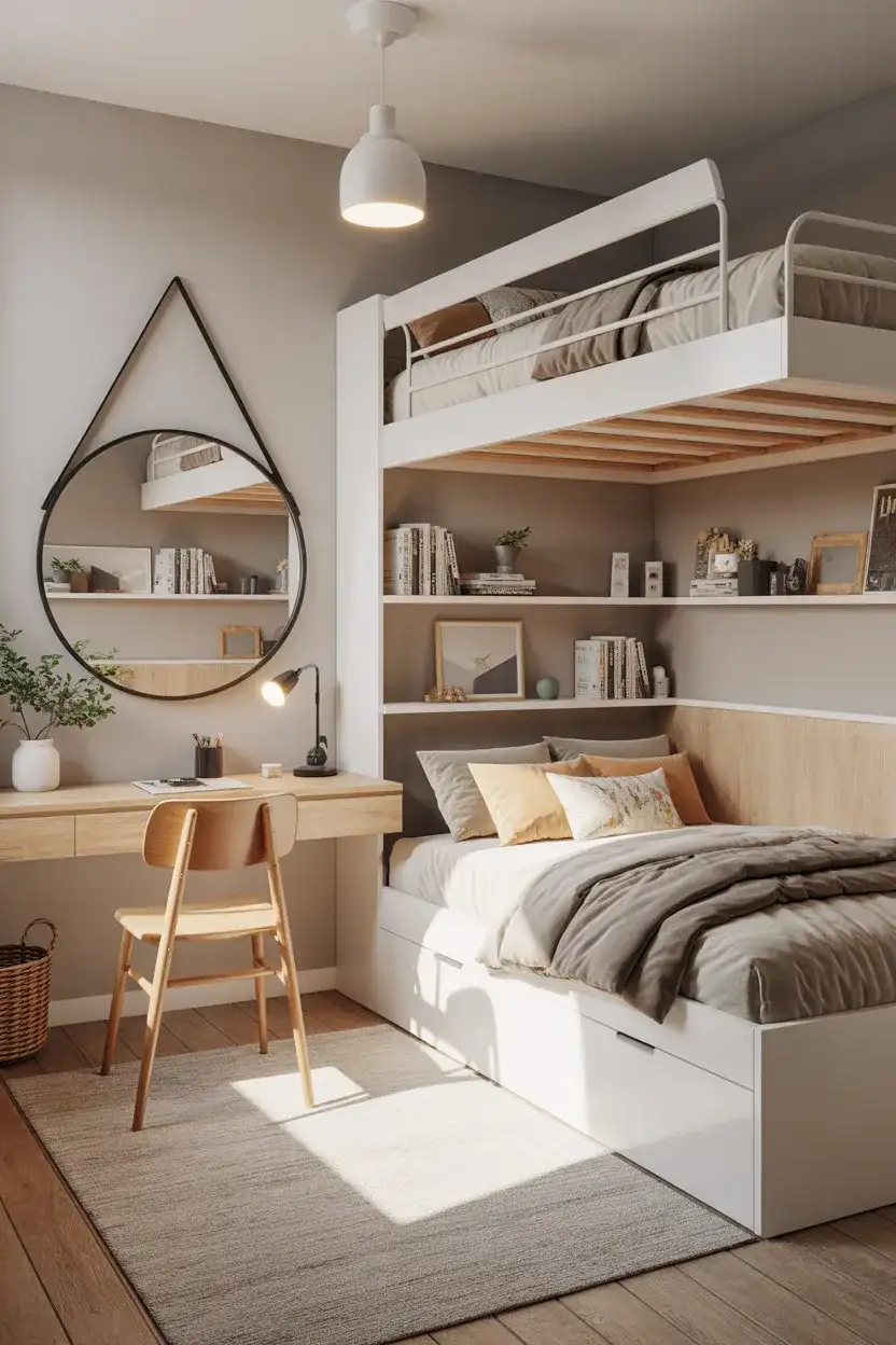 Modern Small Space Teen Bedroom 1