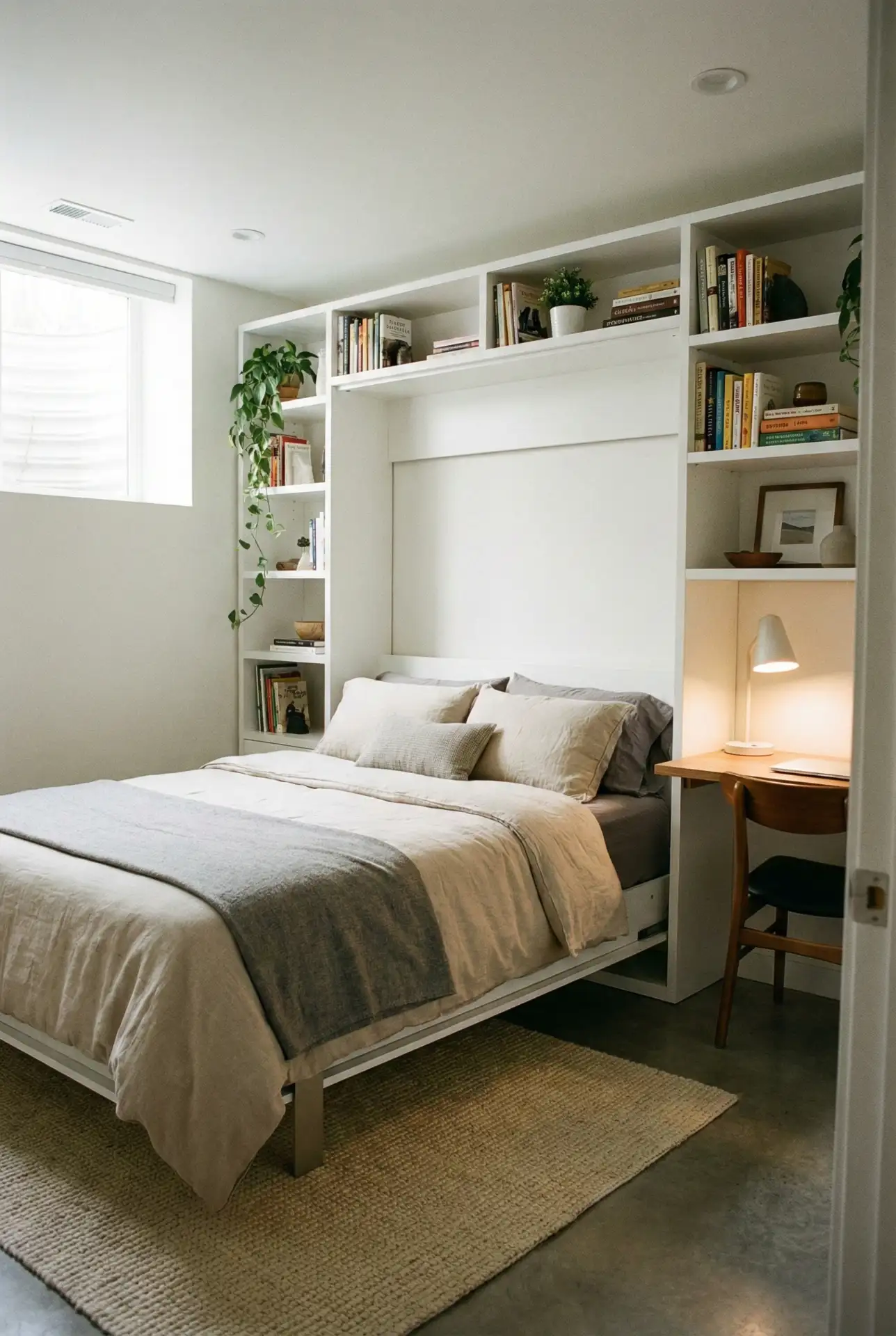 Narrow Space Maximized With Built-In Murphy Bed 1