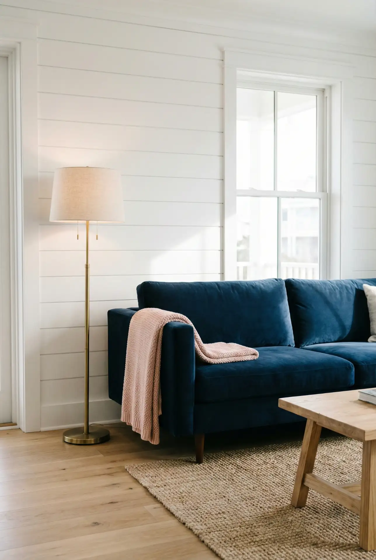 Navy Blue Sofa as a Bold Anchor 1