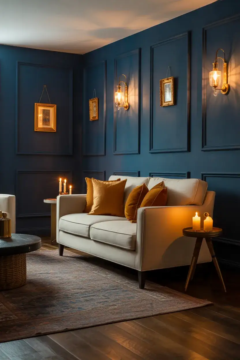 Navy Blue Walls Full Room Immersion 1