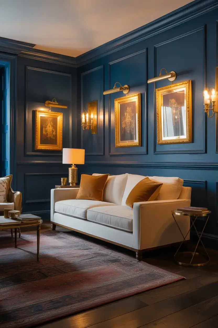 Navy Blue Walls Full Room Immersion 2